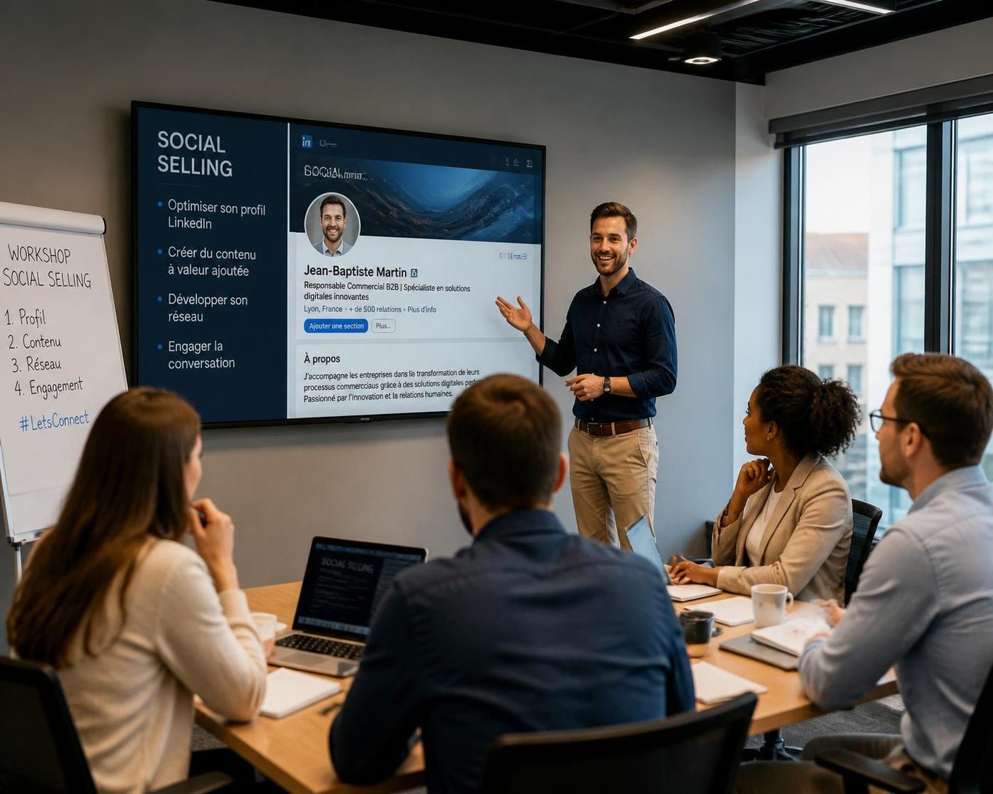 découvrez la formation social selling d'emmanuelle petiau : maîtrisez les techniques modernes de vente sur les réseaux sociaux pour augmenter votre chiffre d'affaires et booster votre activité.