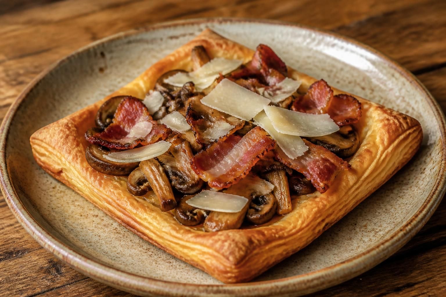 découvrez notre recette savoureuse de délice feuilleté au guanciale, champignons et pecorino, accompagnée d'astuces gourmandes pour réussir ce plat raffiné et facile à préparer.