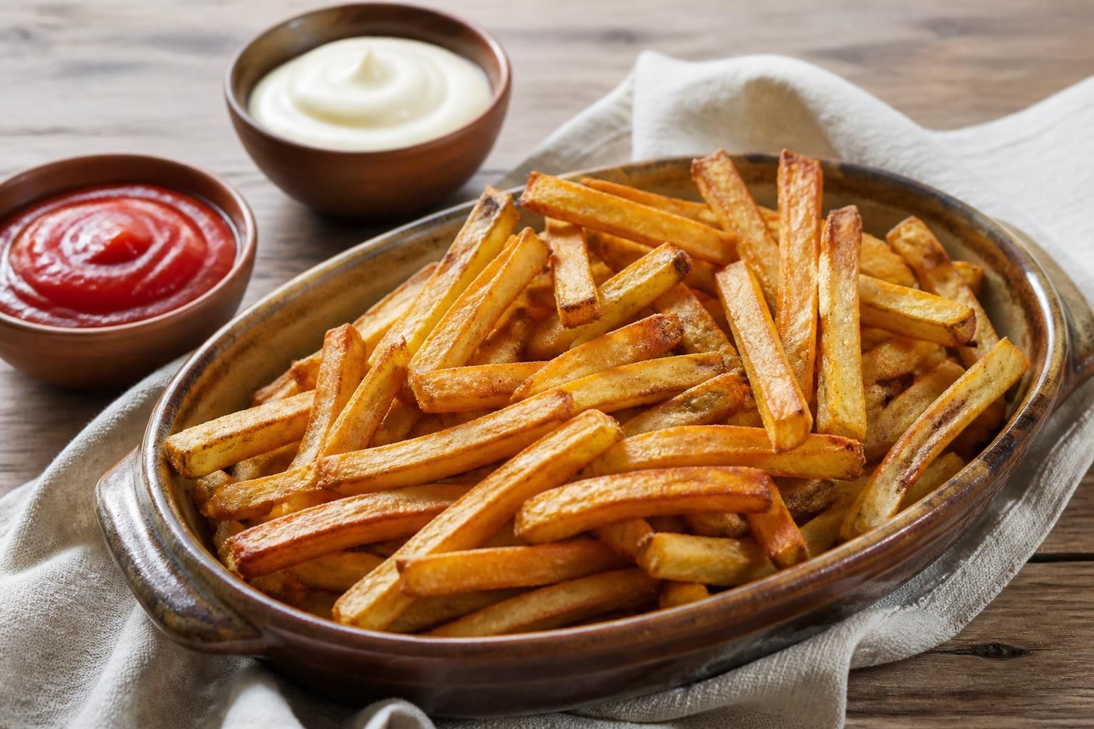 découvrez notre recette facile de frites maison croustillantes au four pour un résultat parfait à chaque fois. simple, rapide et délicieux, régalez-vous sans huile !