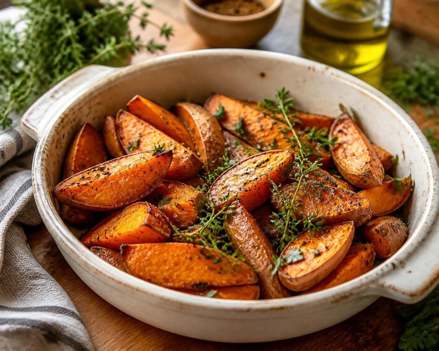 découvrez notre recette facile et savoureuse de patates douces rôties, idéale pour un repas quotidien délicieux et rapide à préparer.