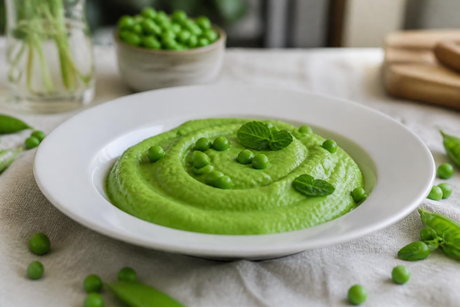 découvrez notre recette de purée de petits pois, une gourmandise raffinée et délicate à redécouvrir pour sublimer vos repas avec simplicité et saveurs.