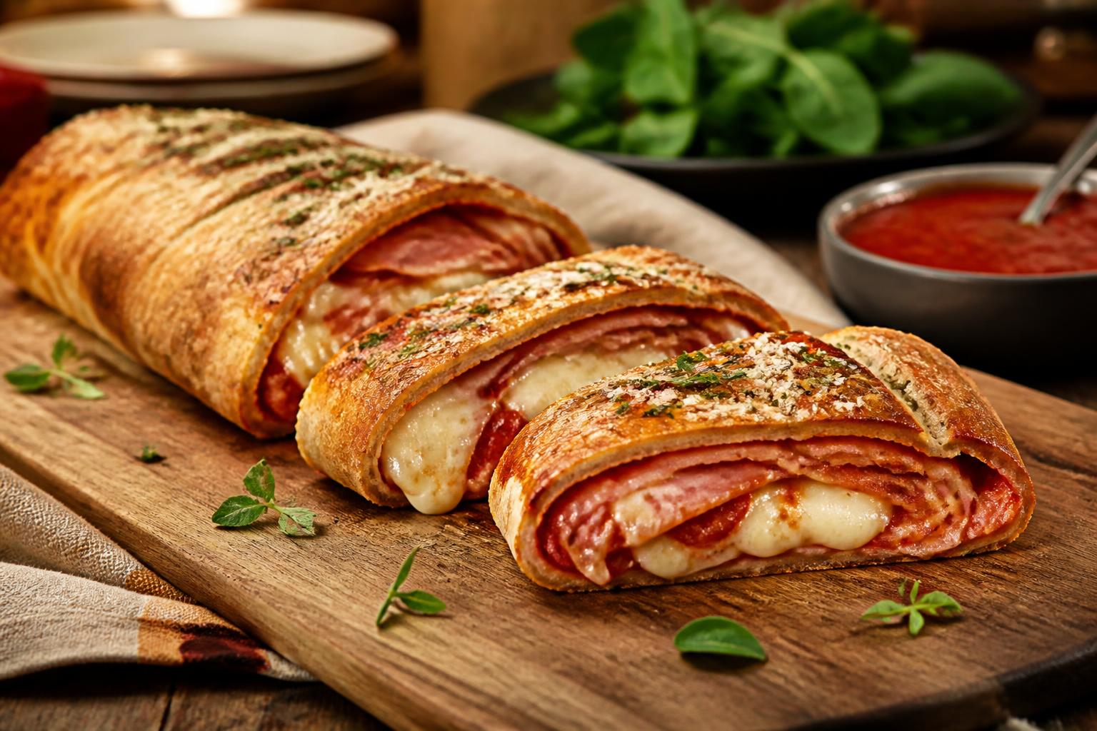 découvrez la recette italienne authentique du stromboli et embarquez pour un voyage culinaire savoureux avec ce plat traditionnel plein de goût.