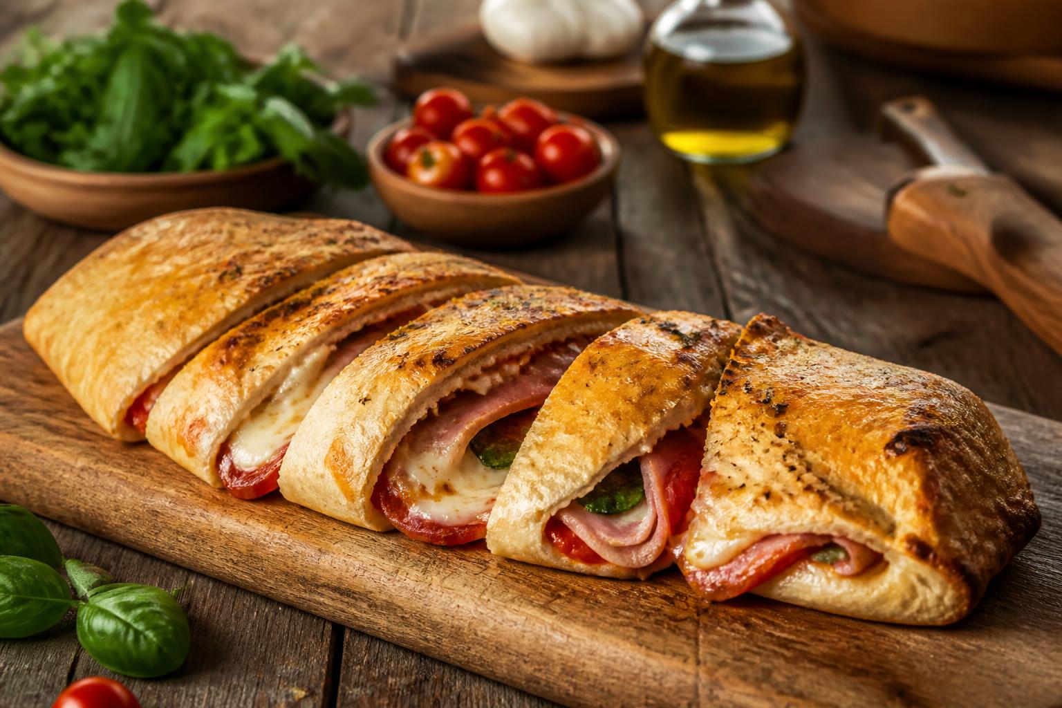 découvrez la recette italienne authentique du stromboli et embarquez pour un voyage culinaire savoureux au cœur de l'italie.