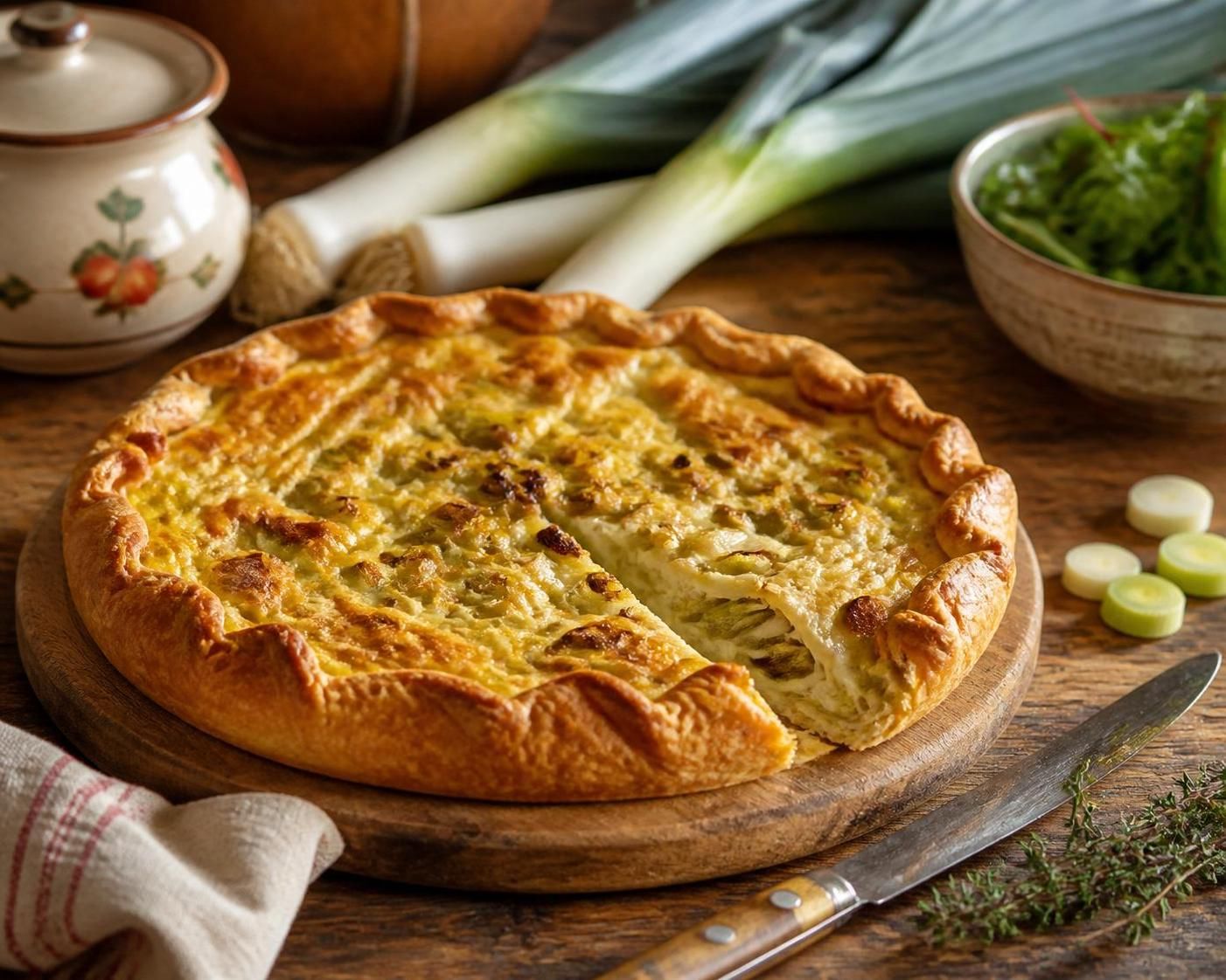 découvrez notre recette traditionnelle de tarte aux poireaux, facile à réaliser et délicieusement savoureuse, parfaite pour un repas gourmand et simple.