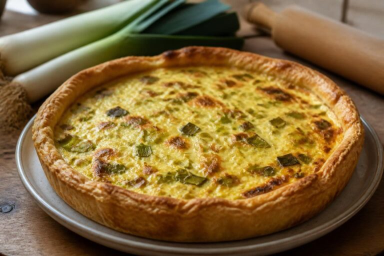 découvrez notre recette traditionnelle de tarte aux poireaux, facile à préparer et délicieusement savoureuse, parfaite pour un repas convivial.