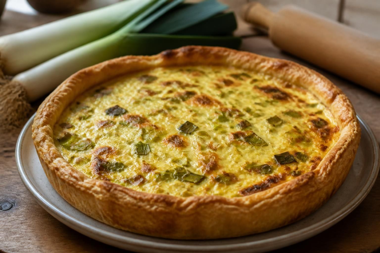 découvrez notre recette traditionnelle de tarte aux poireaux, facile à préparer et délicieusement savoureuse, parfaite pour un repas convivial.