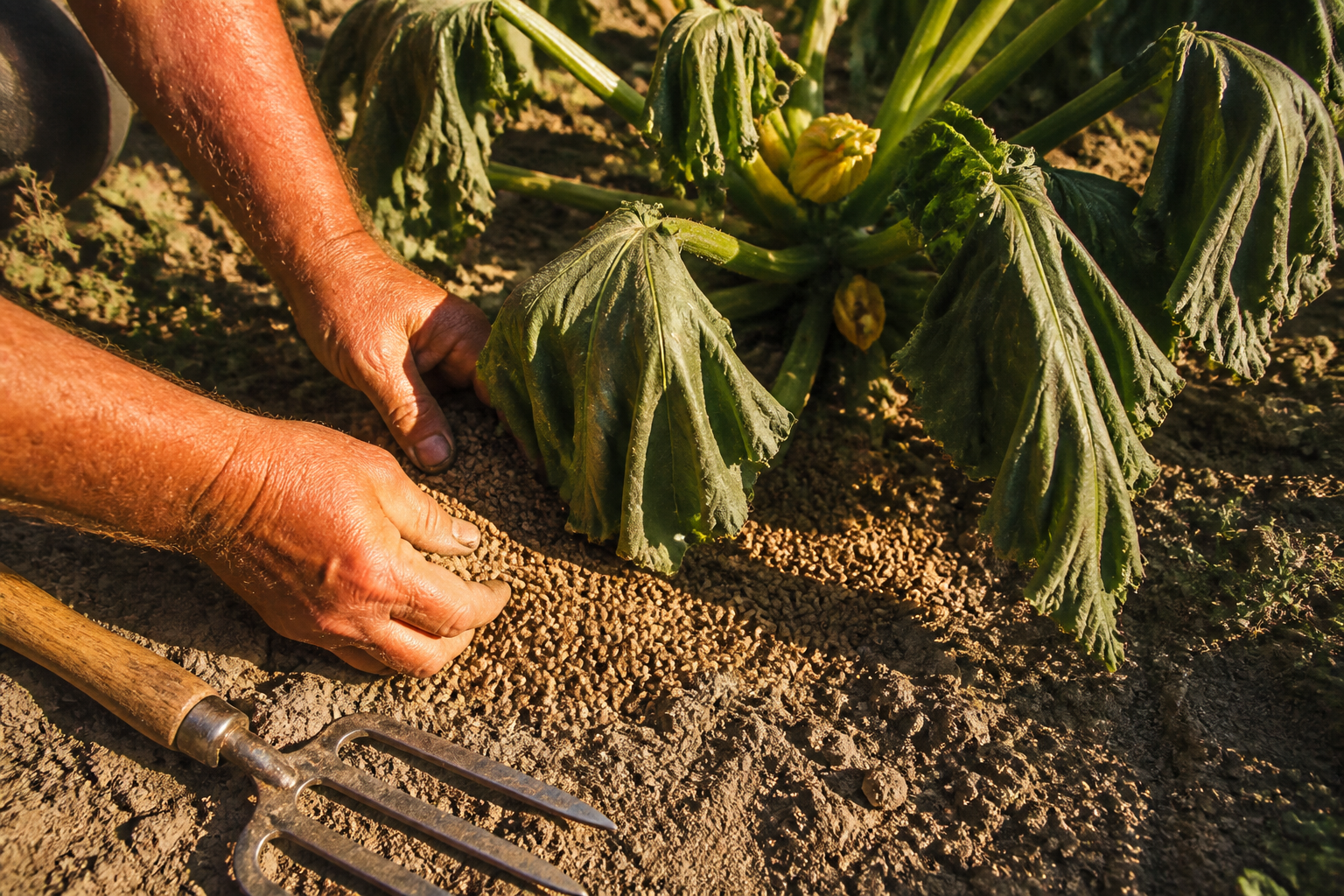 Arroser les courgettes en période de canicule : l'astuce du paillage