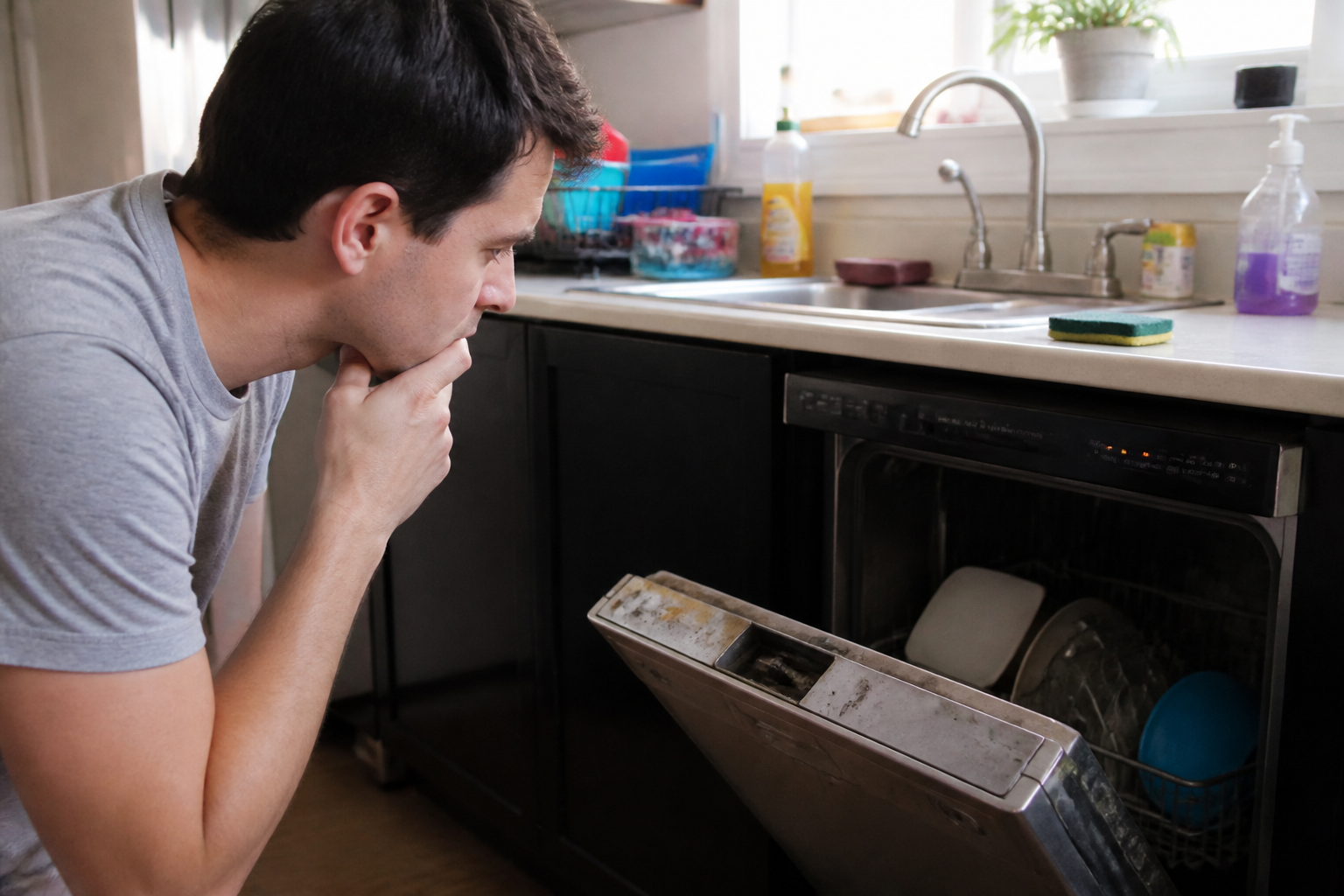 Lave-vaisselle qui sonne et clignote : les causes possibles