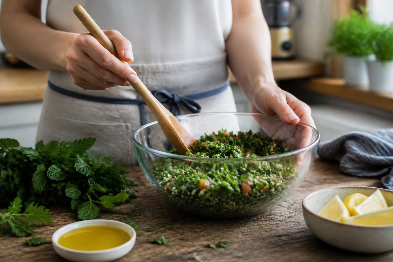 Taboulé maison : le secret des herbes du jardin