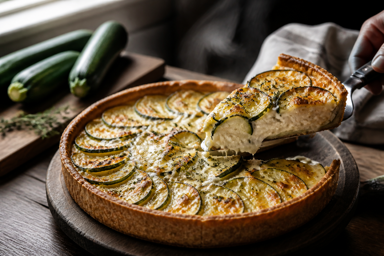 Une tarte courgettes-chèvre qui fait l'unanimité