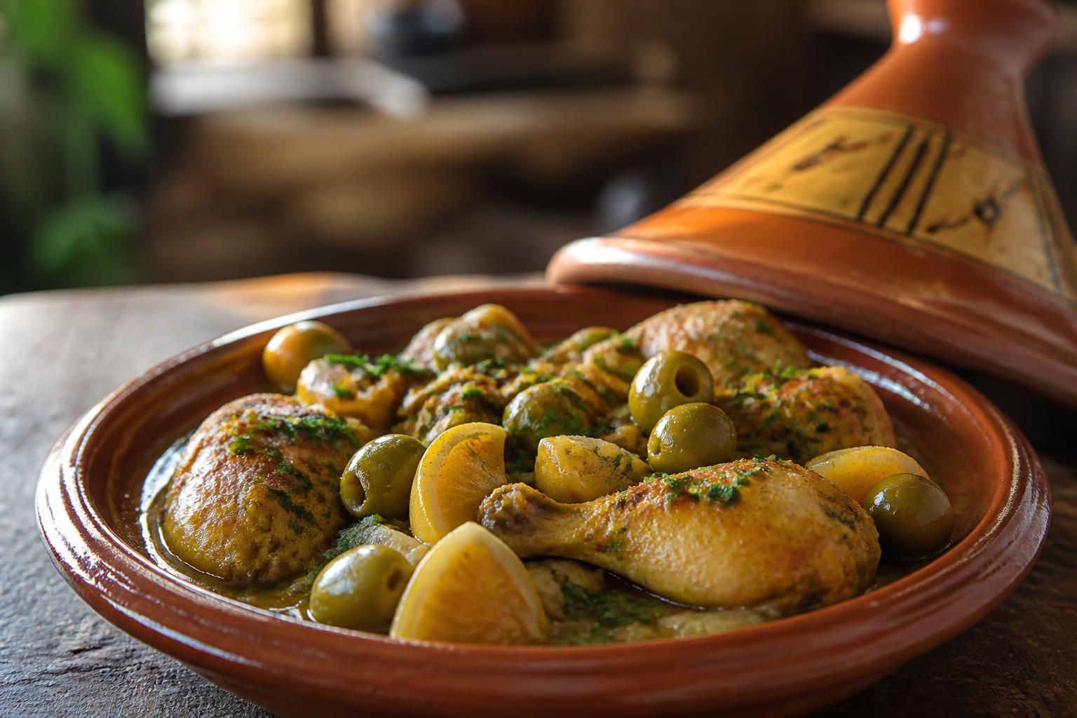 découvrez le tajine poulet aux olives et citrons, une recette traditionnelle marocaine pleine de saveurs authentiques et d'arômes délicieux.