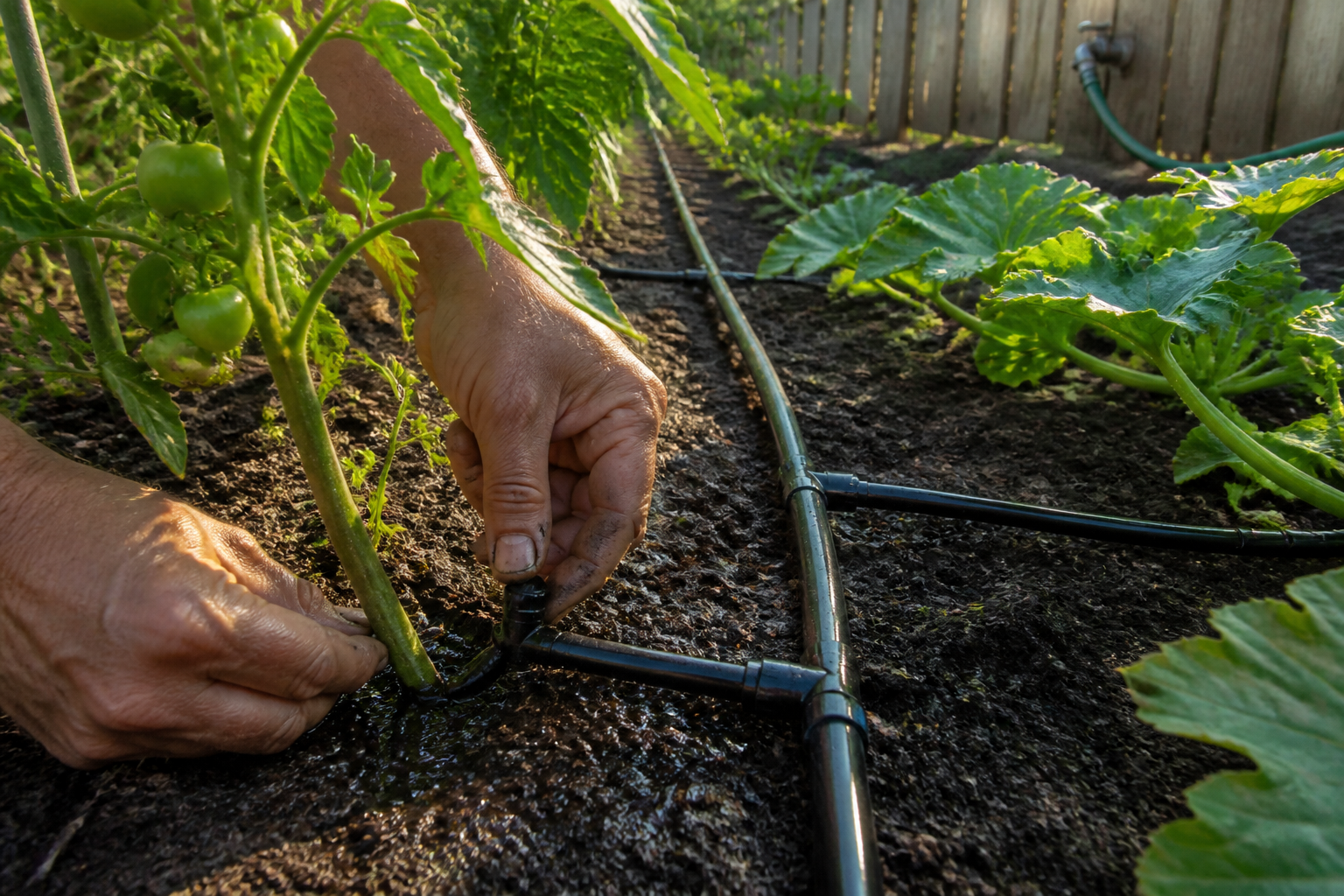 Arrosage goutte-à-goutte au potager : installation et réglages utiles