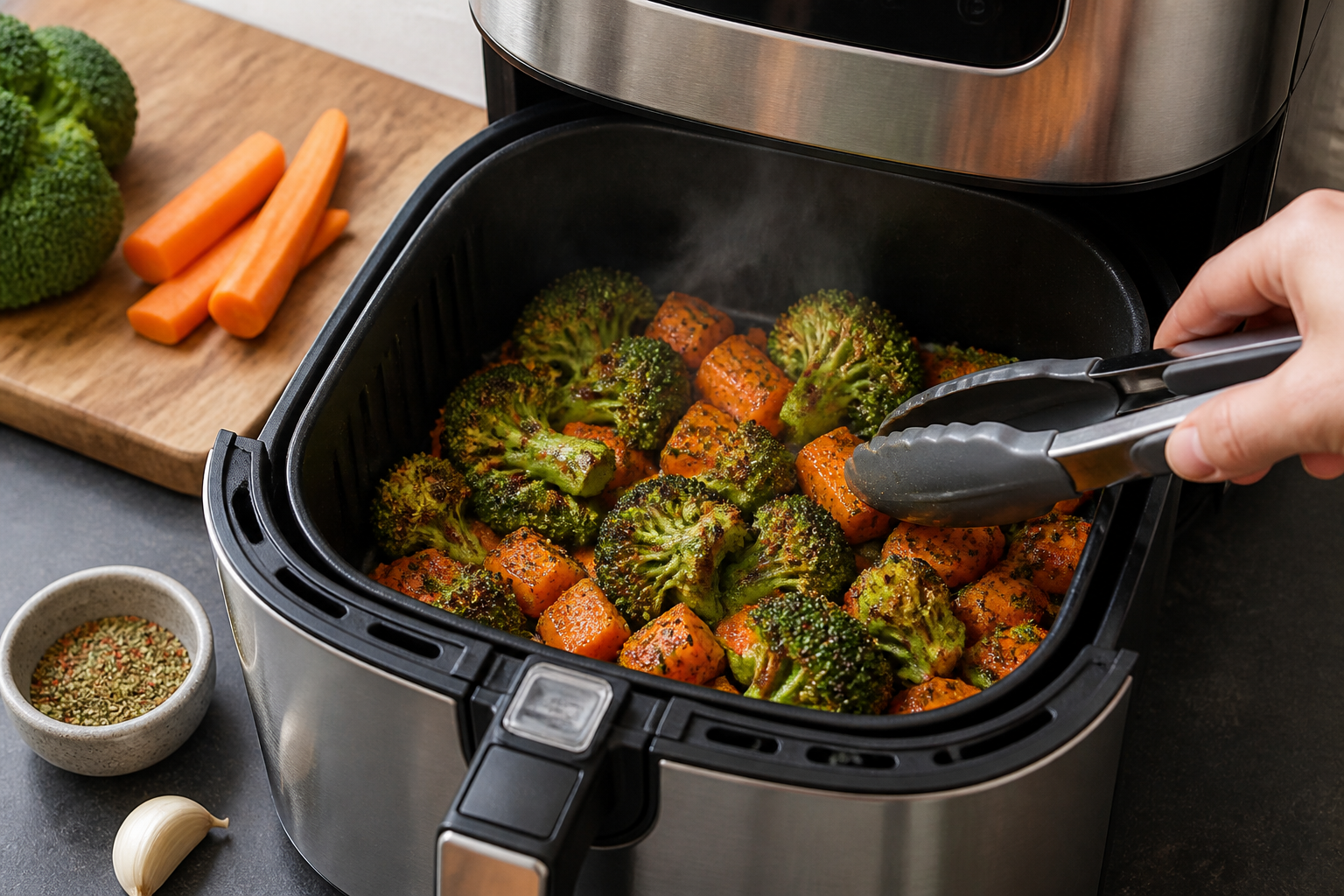 Légumes à l’air fryer : cuisson, assaisonnement et erreurs à éviter