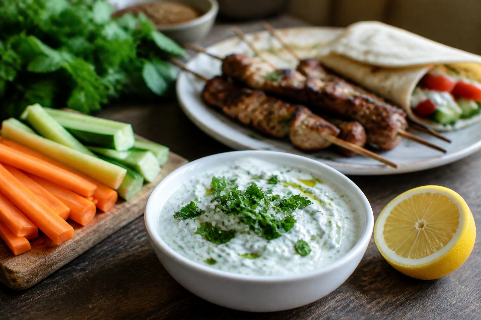 Sauce yaourt maison : la base fraîche pour crudités, viandes et wraps
